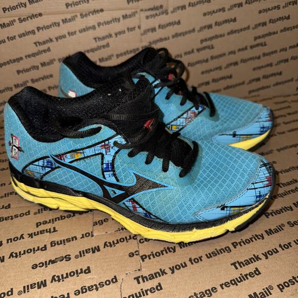 Mizuno Womens Wave Inspire 10 Running Shoes Turquoise 410575 Lace Up Mesh 8 M - Picture 1 of 12